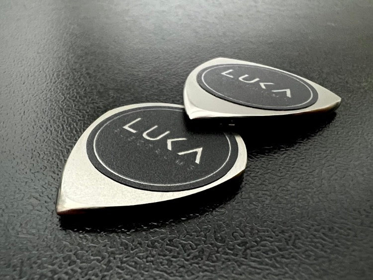 Handgemachtes Plektrum aus Titan: Jazz- oder Flow-Form, langlebiges Metall-Plektrum