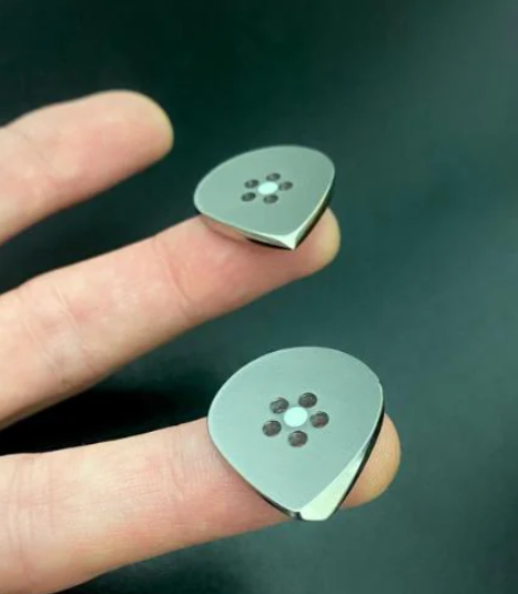 Titanium Jazz Guitar Pick with Grip Holes and Glow Material – Durable, Matte Finish Plectrum