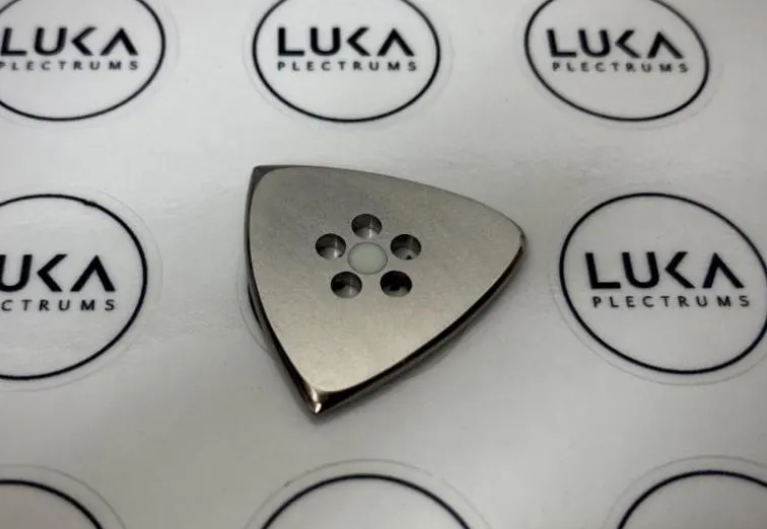 Titanium Hybrid Guitar Pick with Grip Holes, Glow Material