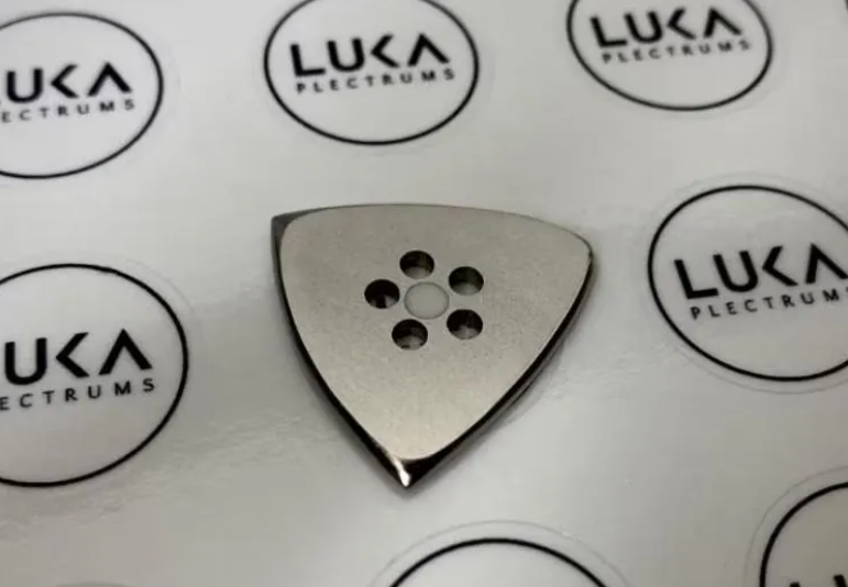 Titanium Hybrid Guitar Pick with Grip Holes, Glow Material