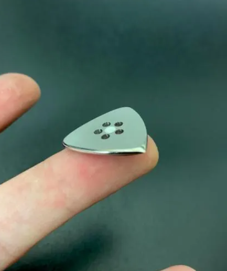 Titanium Hybrid Guitar Pick with Grip Holes, Glow Material