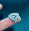 Titanium Jazz Guitar Pick with Grip Holes, Glow-in-the-Dark Material, Matte Finish