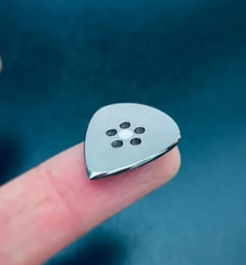Titanium Jazz Guitar Pick with Grip Holes, Glow-in-the-Dark Material, Matte Finish