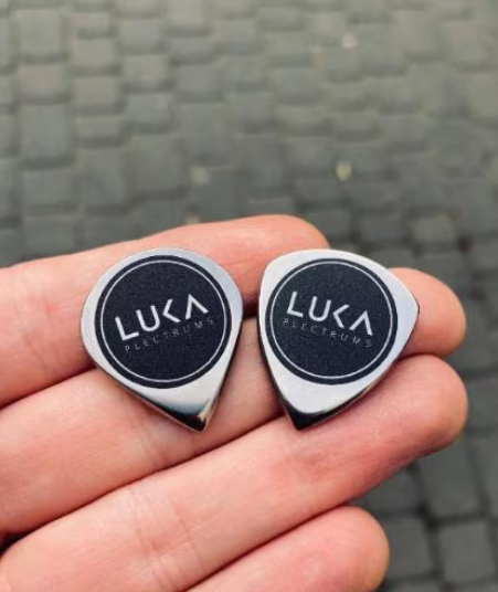 Handmade Titanium Guitar Pick: Jazz or Flow Shape, Durable Metal Plectrum