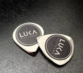 Handmade Titanium Guitar Pick: Jazz or Flow Shape, Durable Metal Plectrum