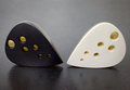 Handmade Teardrop Guitar Pick, Peek Ultem Hybrid, Black White Beige Colors