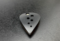Handcrafted PEEK Teardrop Guitar Plectrum, Black and White Holes, Shredding Pick