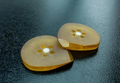 Modern Amber Ultem Guitar Pick – Jazz Shape, Glowing Material