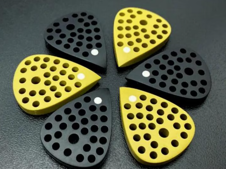 Lightweight Torlon PEEK Plectrum | Modern Teardrop Guitar Pick, Glow-in-the-Dark Tip