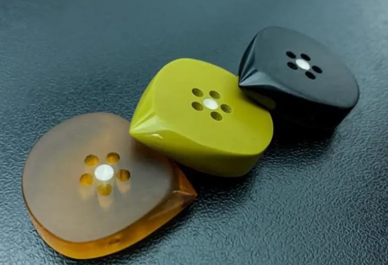 Button Jazz Guitar Pick – Torlon, PEEK, Ultem Plastic, Grip Hole