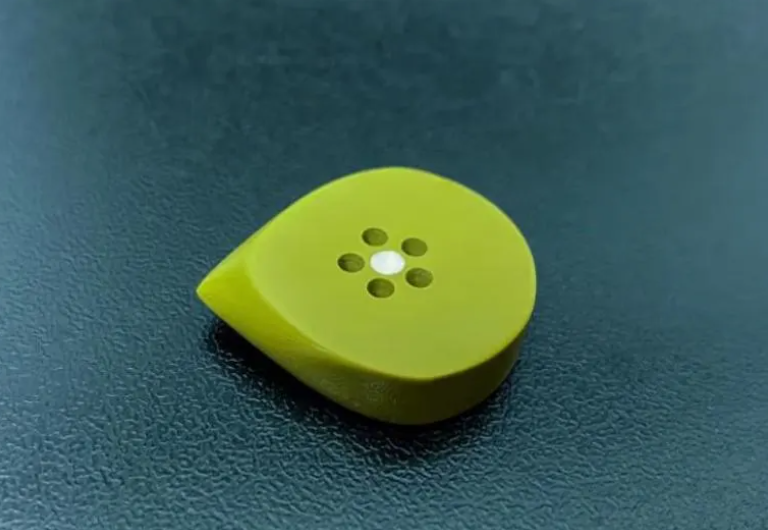 Button Jazz Guitar Pick – Torlon, PEEK, Ultem Plastic, Grip Hole