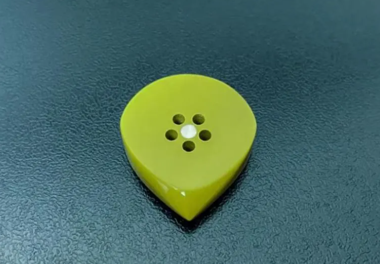 Button Jazz Guitar Pick – Torlon, PEEK, Ultem Plastic, Grip Hole