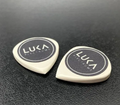 Handcrafted White PEEK Jazz Flow Guitar Pick – High Performance Grip, Precision Tool
