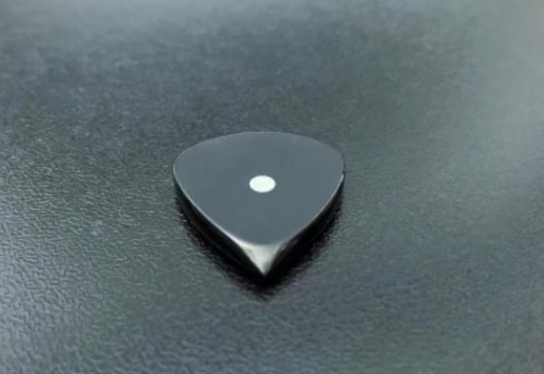 Black PEEK Jazz Guitar Pick – Aggressive Attack, Matte Finish, Guitarist Gift