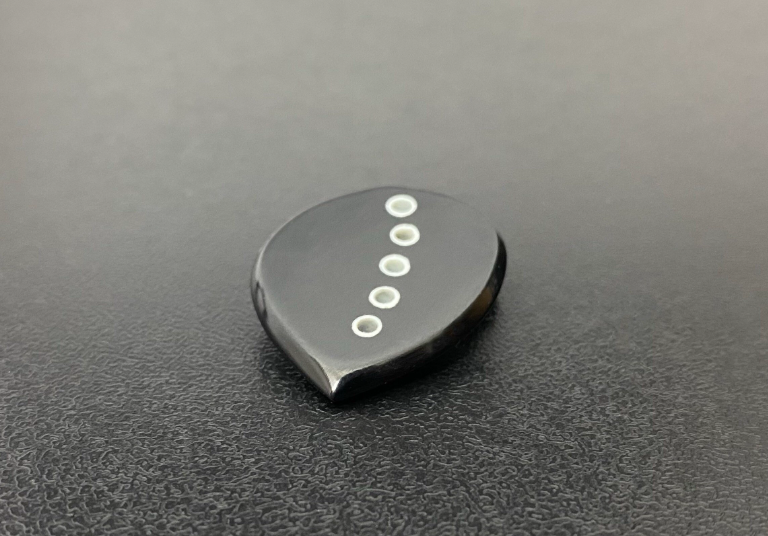 Torlon, PEEK Guitar Pick – Leaf Shape, Luminescent Inlay, High Performance Plectrum
