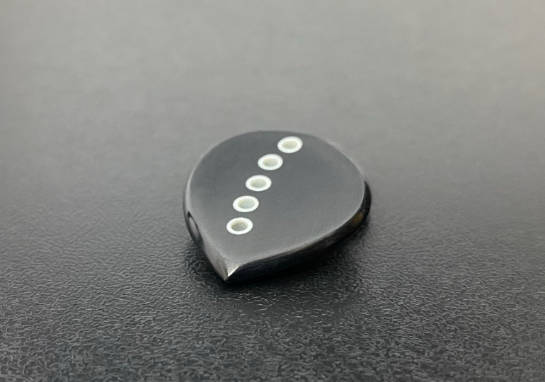 Torlon, PEEK Guitar Pick – Leaf Shape, Luminescent Inlay, High Performance Plectrum