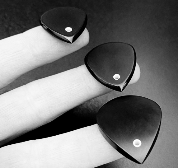 TORLON, PEEK Guitar Pick with Glow Hole – Matte Finish, Polished Edges, Shredding Tool