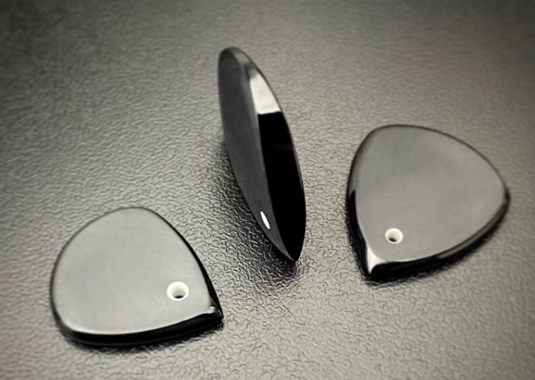 TORLON, PEEK Guitar Pick with Glow Hole – Matte Finish, Polished Edges, Shredding Tool
