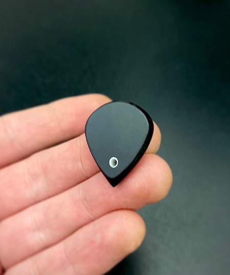 TORLON, PEEK Guitar Pick with Glow Hole – Matte Finish, Polished Edges, Shredding Tool
