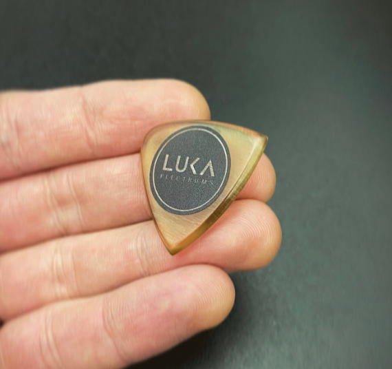Handcrafted Hybrid Guitar Pick: PEEK or ULTEM Plastic, Dual-Tip Design