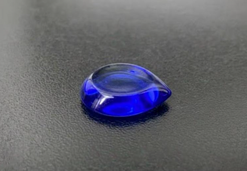 Ergonomic Leaf Guitar Pick – Transparent Aquamarine Cobalt Acrylic – Heavy Plectrum