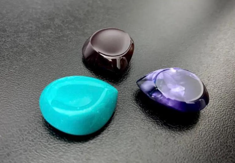 Artisanal Asymmetric Guitar Pick – Fully Hand-Shaped Kirinite Plectrum – Amethyst, Turquoise, Burgundy – 53 Colors And Patterns