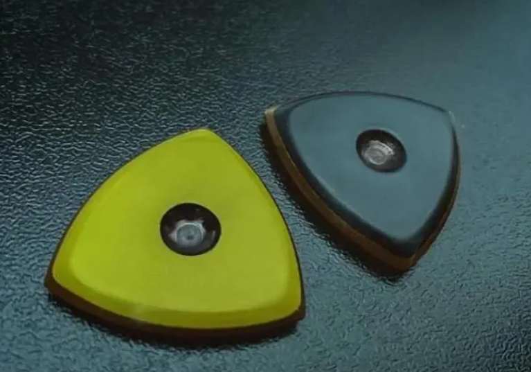 Exclusive Handcrafted Guitar Pick in Shape of Triangle Made of Highest Quality Vespel, Torlon and PEEK Plastic - Black Hole
