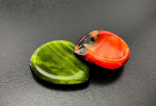 Custom Asymmetrical Leaf Guitar Pick – Kirinite, PEEK, UHMWPE or Ultem Core