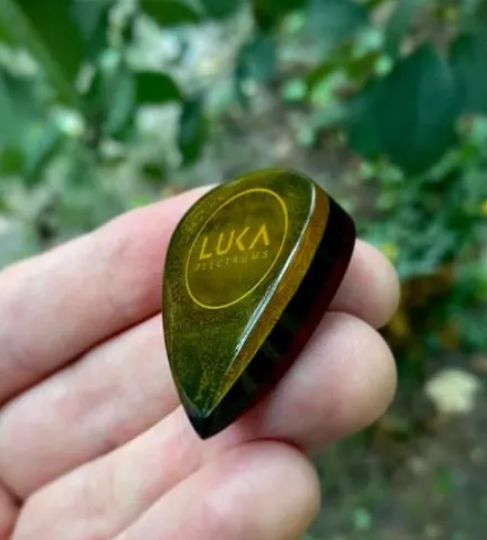 Sethgeist Signature Teardrop Guitar Pick – Ultem Outer, PEEK, UHMWPE or Torlon Core