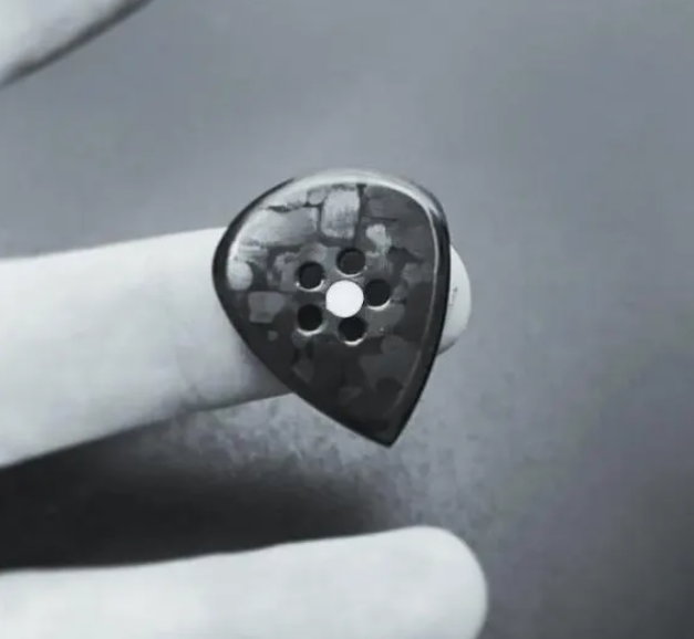 Carbon Fiber Jazz Guitar Pick – Fluorescent Glow, Ultem PEEK or UHMWPE Core