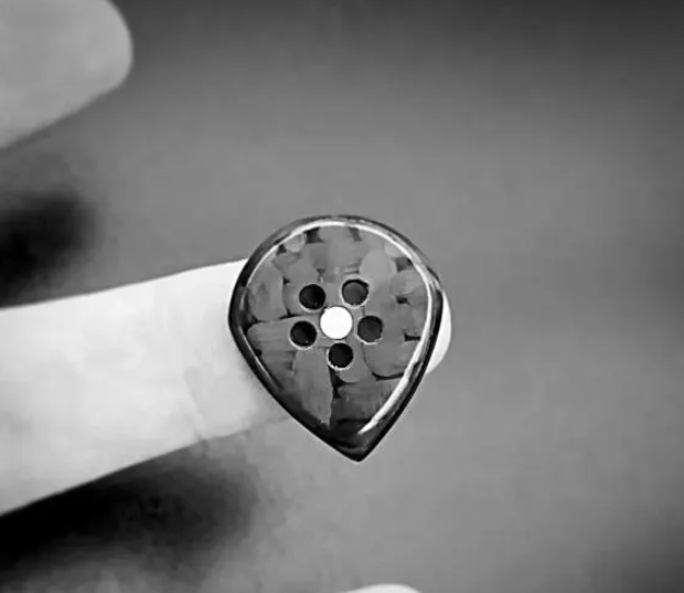 Carbon Fiber Jazz Guitar Pick – Fluorescent Glow, Ultem PEEK or UHMWPE Core