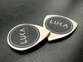 Handmade titanium guitar pick – Jazz or Flow shape, durable metal plectrum – Luka Plectrums