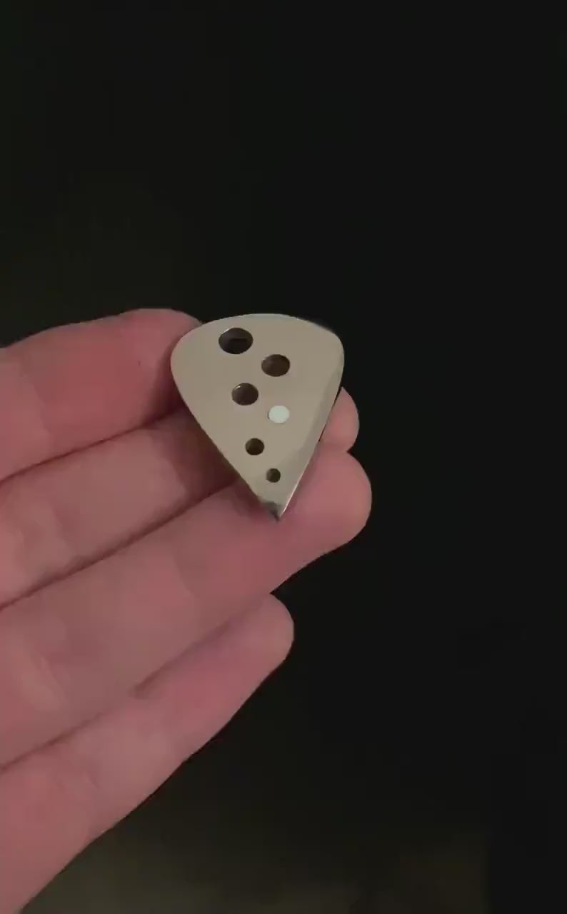 Handcrafted Titanium Teardrop Guitar Plectrum – Unbreakable, Bright Sound Pick