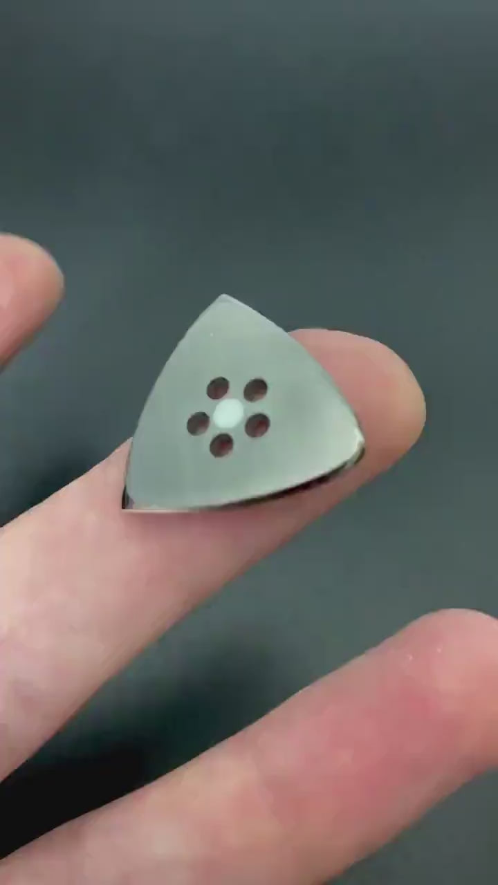 Titanium Hybrid Guitar Pick with Grip Holes, Glow Material