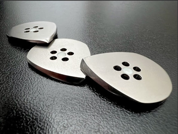 handcrafted titanium guitar plectrums 